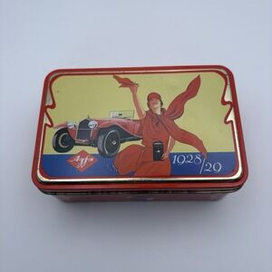 Vtg Agfa EMPTY Film Keepsake Tin Box Advertising 1920's Image of Girl w/Camera